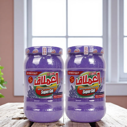 Al Emlaq Super Gel Multipurpose Cleaner – Lavender Scent – 1 KG Each – Twin Pack (2 x 1 KG) – With Natural Pine Oil – Powerful Surface & Floor Cleaner  Product Description: - Damoo