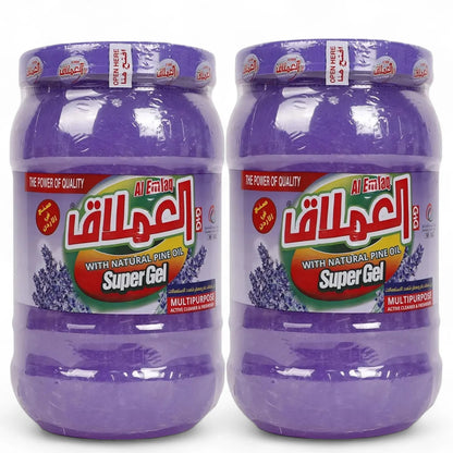 Al Emlaq Super Gel Multipurpose Cleaner – Lavender Scent – 1 KG Each – Twin Pack (2 x 1 KG) – With Natural Pine Oil – Powerful Surface & Floor Cleaner  Product Description: - Damoo