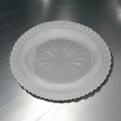 AL Fursan Elegant Acrylic Serving Dish with Lid – 34 x 27 cm Oval Tray with Motifs | Shatter-Resistant, Food-Safe Tableware for Stylish Serving - Damoo