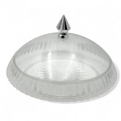 AL Fursan Elegant Acrylic Serving Dish with Lid –  Ø 32 cm  Round with Motifs | Shatter-Resistant, Food-Safe Tableware for Stylish Serving - Damoo