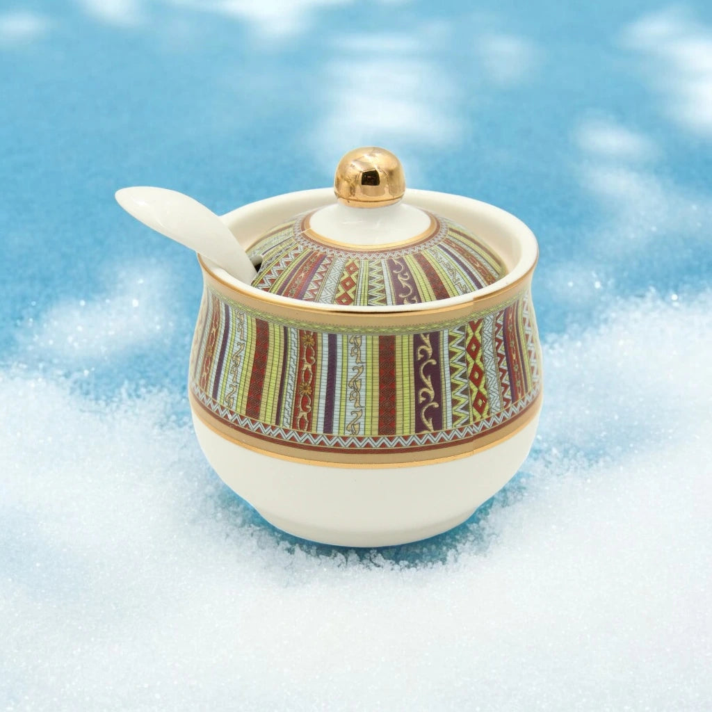 Al Fursan Elegant Fine Porcelain 20 Pcs Tea & Coffee Set – Strong Internal Structure (Pattern Design) - Damoo