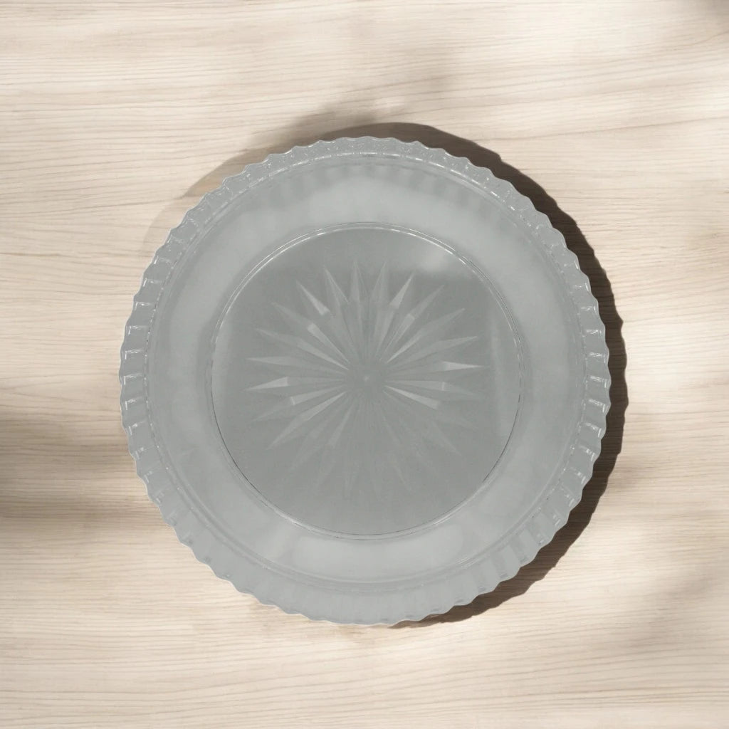 AL Fursan Elegant Serving Dish with Lid – 37cm Crystal-Style Shatter-Resistant Tableware - Damoo