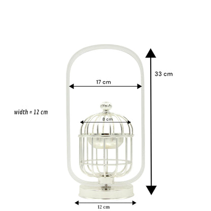 Al Fursan Luxury Gold Birdcage Bakhoor Burner with Acrylic Dome – Modern Arabic Oud & Incense Holder - Damoo