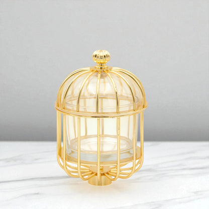 Al Fursan Three-Piece Silver Cage Candy Box Set on Acrylic Stand – Luxury Decorative Confectionary Display for Sweets, Nuts & Dates - Damoo