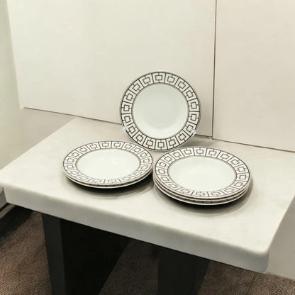 Al Habbai 28-Piece Elegant Dinner Set – Includes Plates, Bowls & Serving Platters – Premium Tableware for 6 People - Damoo