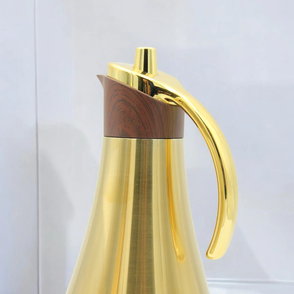 Al Maha Vacuum Flask 2-Piece Double-Wall Stainless Steel Set (1L & 0.7L) – Elegant Thermal Bottles with Stylish Handle for Hot & Cold Beverages - Refal Collection - Damoo