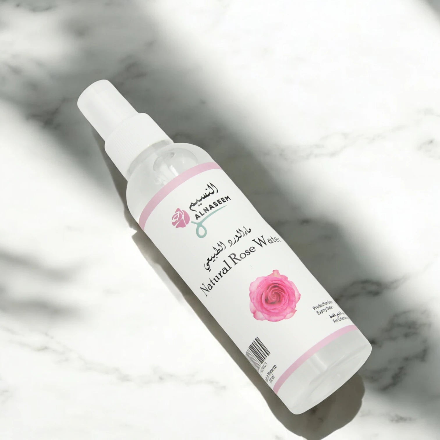 Alnaseem Natural Rose Water (200ml) – 100% Pure Hydrosol Toner for Face & Skin | Refreshing, Calming & Hydrating Floral Mist | Alcohol-Free & Suitable for All Skin Types - Damoo