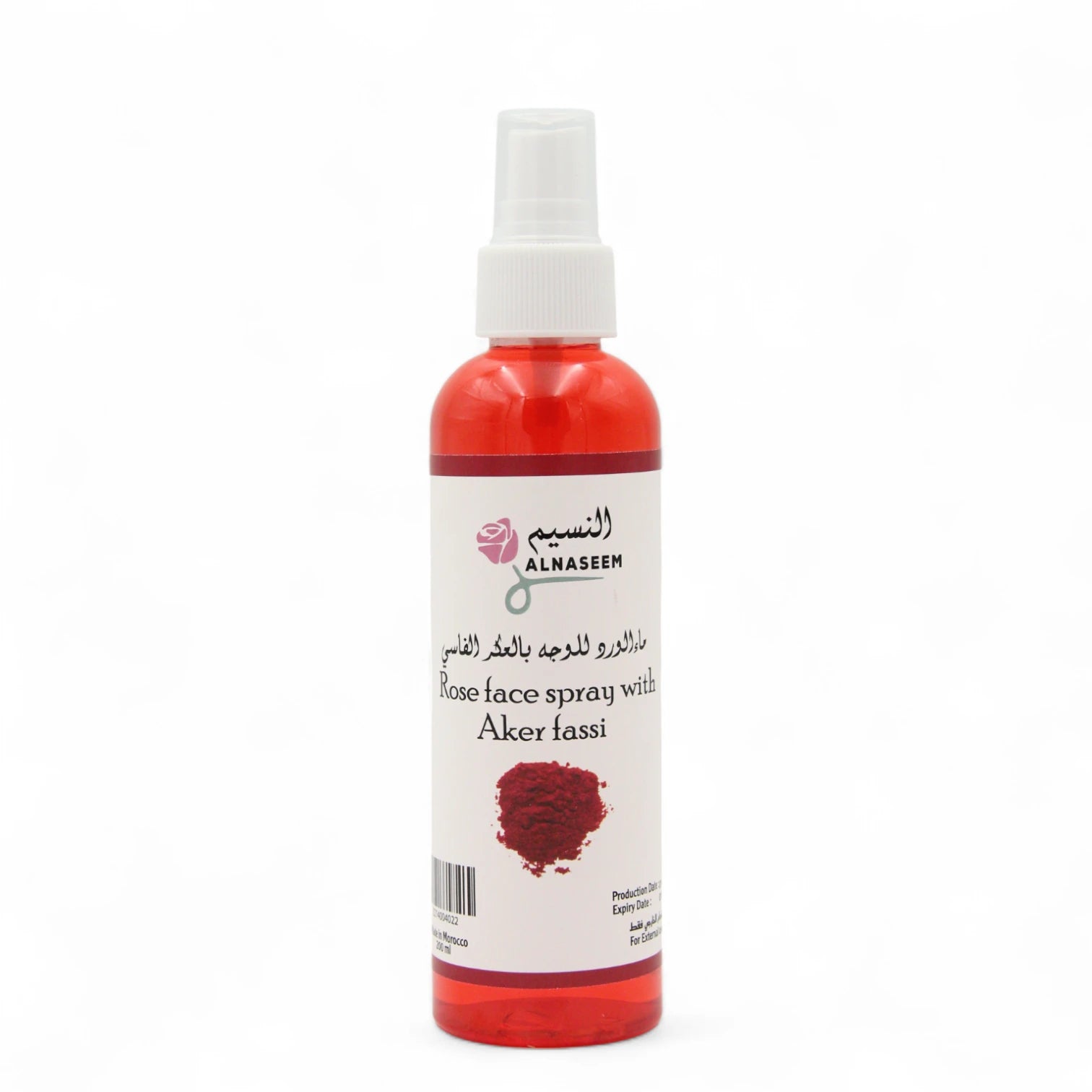 Alnaseem Rose & Aker Fassi Face Mist – Natural Toner & Hydrating Spray | Moroccan Beauty Secret for Radiant, Even-Toned Skin | Soothes, Refreshes & Brightens (200ml) - Damoo