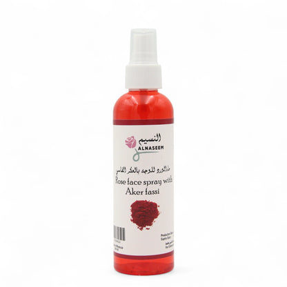 Alnaseem Rose & Aker Fassi Face Mist – Natural Toner & Hydrating Spray | Moroccan Beauty Secret for Radiant, Even-Toned Skin | Soothes, Refreshes & Brightens (200ml) - Damoo
