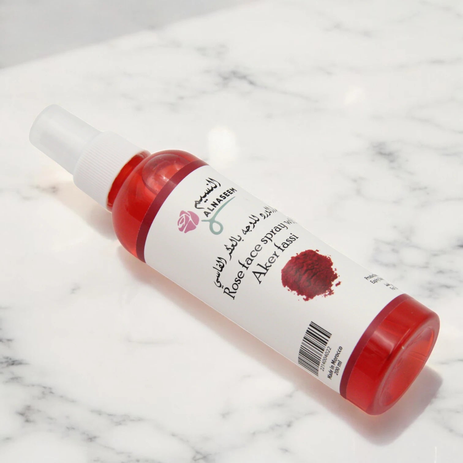 Alnaseem Rose & Aker Fassi Face Mist – Natural Toner & Hydrating Spray | Moroccan Beauty Secret for Radiant, Even-Toned Skin | Soothes, Refreshes & Brightens (200ml) - Damoo