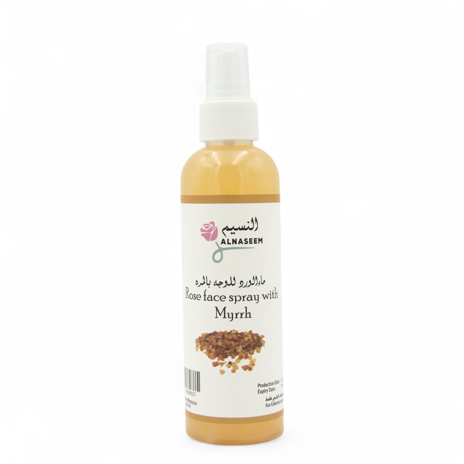 Alnaseem Rose & Myrrh Face Mist – Hydrating & Calming Toner Spray | Natural Botanical Blend for Radiant Skin | Refreshes, Soothes, and Tones | Alcohol-Free (200ml) - Damoo