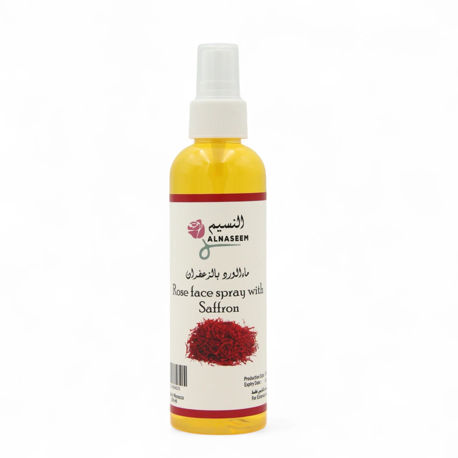 Alnaseem Rose & Saffron Face Mist – Natural Hydrating Toner & Glow Booster | Pure Floral Water Spray with Anti-Aging Saffron Extract | Refreshes, Brightens & Soothes Skin (200ml) - Damoo