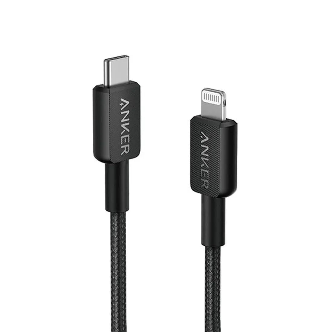 Anker 322 USB-C to Lightning Cable 0.9M, MFi Certified Braided iPhone Charger – Black - Damoo