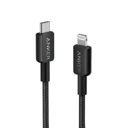 Anker 322 USB-C to Lightning Cable 0.9M, MFi Certified Braided iPhone Charger – Black - Damoo