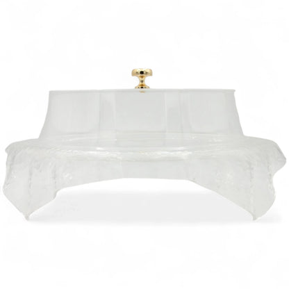 Ansa Luxury Acrylic Serving Tray – Clear Decorative Tray with Handles for Coffee Table, Vanity & Home Décor - Damoo