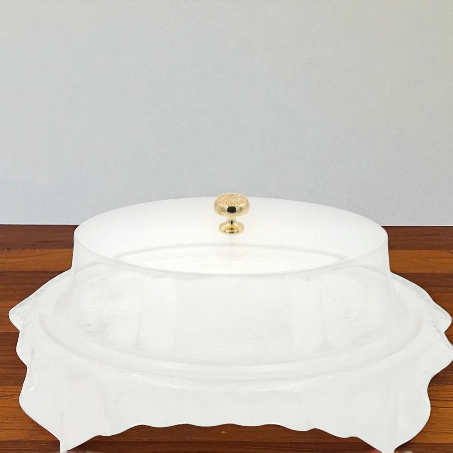Ansa Luxury Acrylic Serving Tray – Clear Decorative Tray with Handles for Coffee Table, Vanity & Home Décor - Damoo