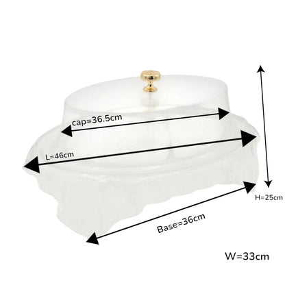 Ansa Luxury Acrylic Serving Tray – Clear Decorative Tray with Handles for Coffee Table, Vanity & Home Décor - Damoo