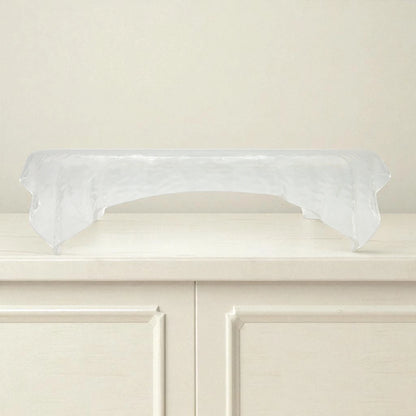 Ansa Luxury Acrylic Serving Tray – Clear Decorative Tray with Handles for Coffee Table, Vanity & Home Décor - Damoo