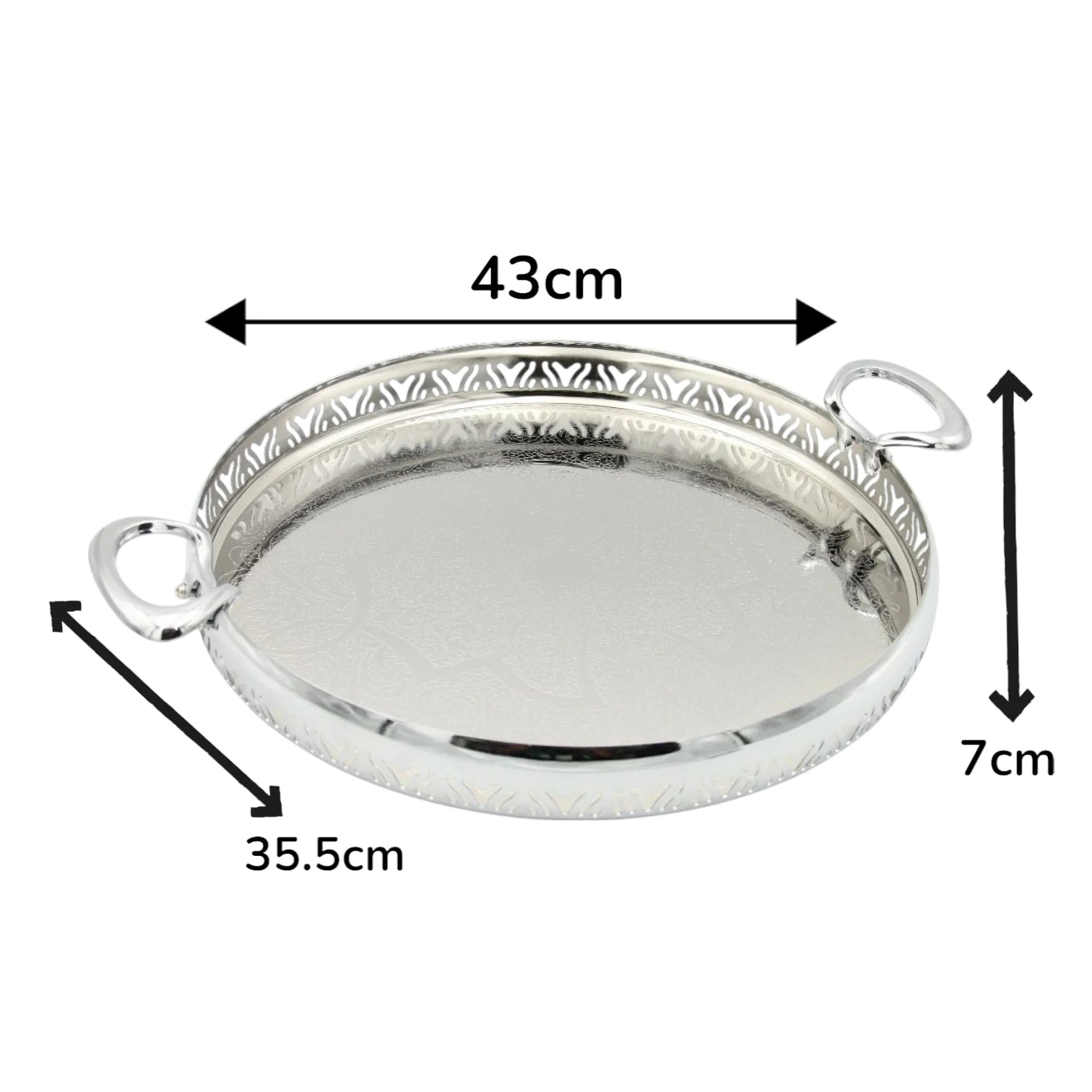 Ansa Luxury Collection Premium Serving Tray – Elegant Decorative Tray for Coffee Table, Dining, and Home Décor - Damoo