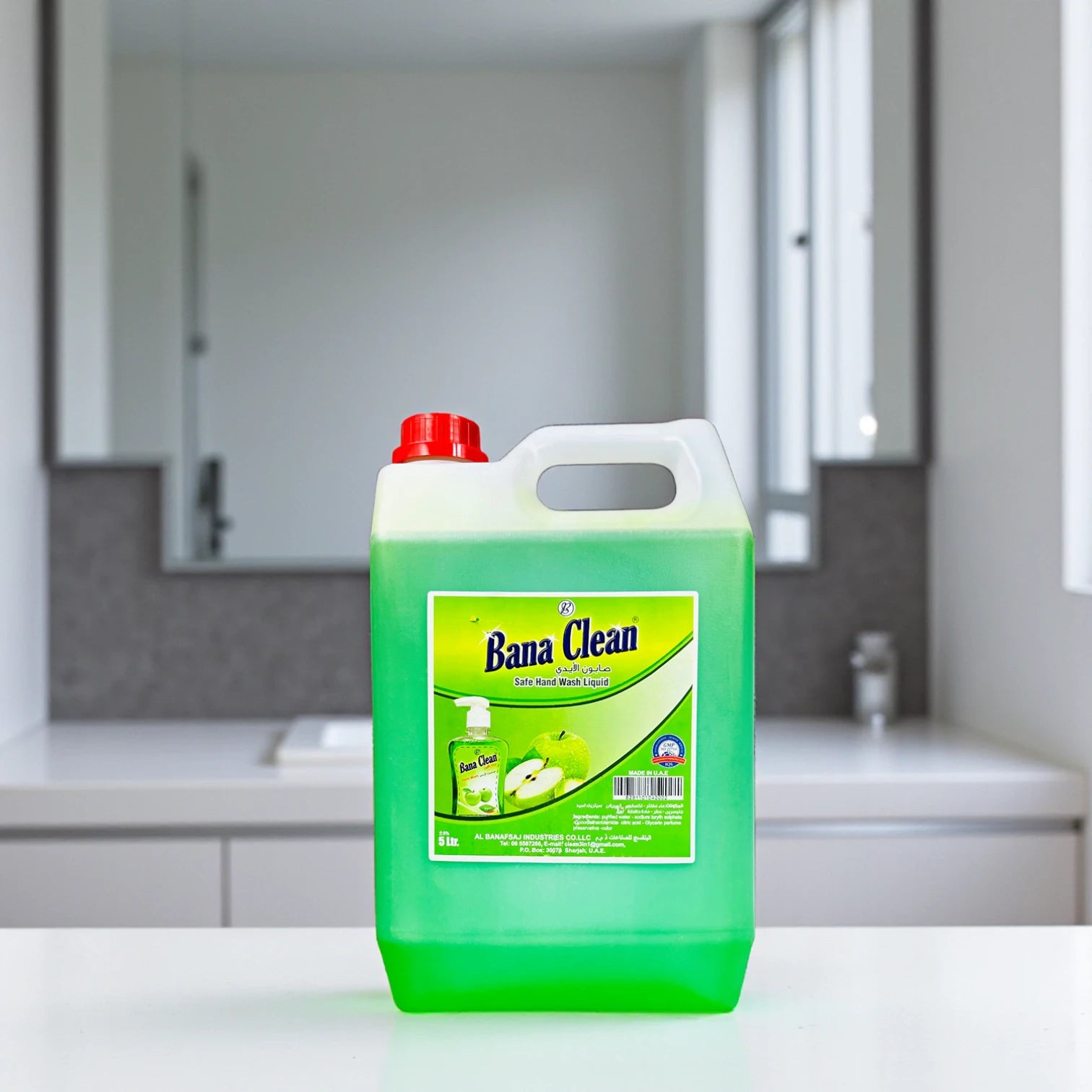 Bana Clean Apple Hand Wash – 5L – Refreshing Liquid Hand Soap with Crisp Green Apple Scent – Gentle & Moisturizing Formula - Damoo