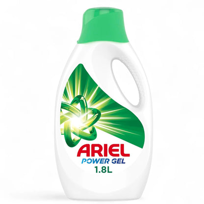 Ariel Power Gel Liquid Detergent – Original Scent, 1.8L | Tough Stain Removal & Bright Colors | For Front & Top Load Machines - Damoo