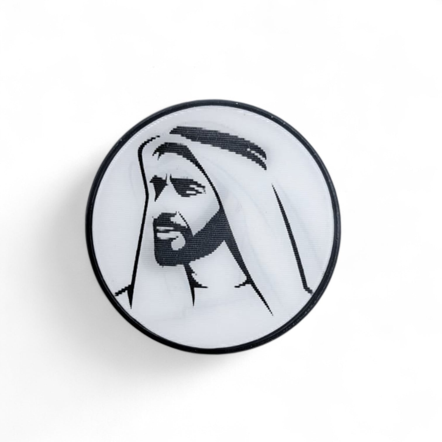 UAE 3D Lenticular Magnetic Badge – Double-Image Design Featuring UAE Leaders – Premium Metal Pin with Strong Magnet – National Day Collectible Gift & Patriotic Souvenir (H3cm x W3cm) - Damoo