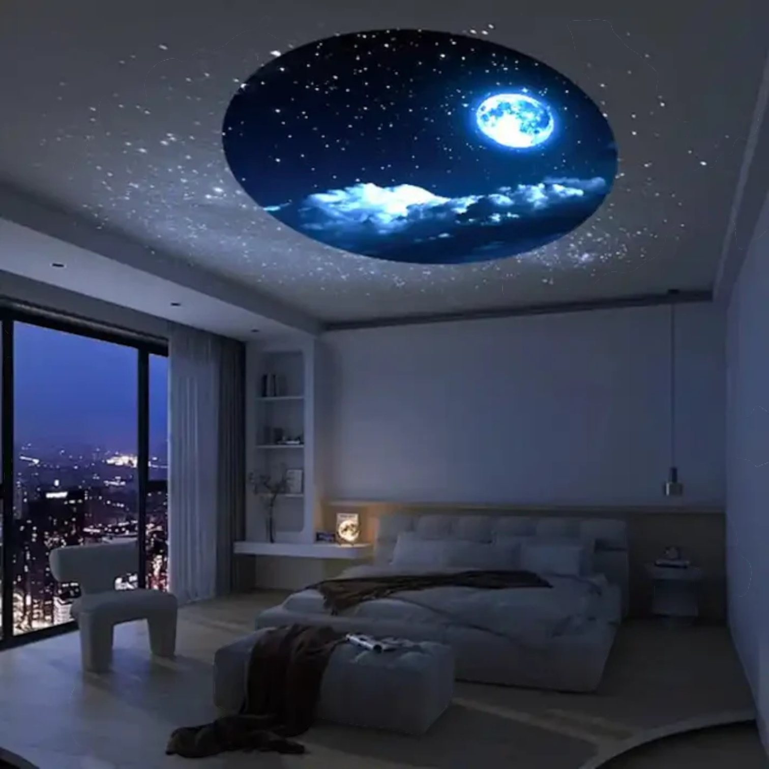 Projection Lamp with Interchangeable Film Slides – 4K Ultra HD Crystal Clear Display, USB Rechargeable Night Light Projector for Home, Kids Room, and Party Decoration - Damoo