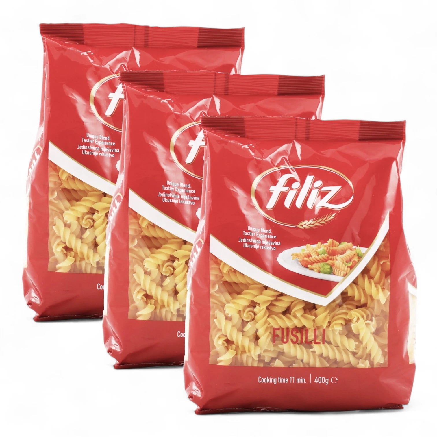 Filiz Fusilli Pasta Value Pack | 3 x 400g | Premium Spiral Pasta | Cooks in 11 Minutes | Ideal for Salads, Sauces & Bakes - Damoo