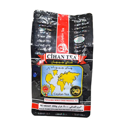 Cihan Ceylon Black Tea – BOP Grade – Strong Taste & Rich Aroma – Pure Sri Lankan Tea – 200g Pack - Damoo