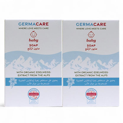 Germacare Baby Soap – 2 x 100g Bars | Natural, Gentle & Moisturizing Cleanser for Delicate Baby Skin | Eco-Friendly & Dermatologist Approved - Damoo