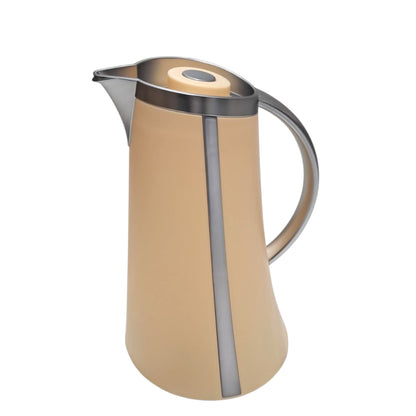 Germax Original Vacuum Insulated Coffee Pot 1L – Nordic Grey Thermo Jug | 12H Heat, 24H Cold | Leakproof One-Press Lid | High Quality Made in P.R.C. - Damoo