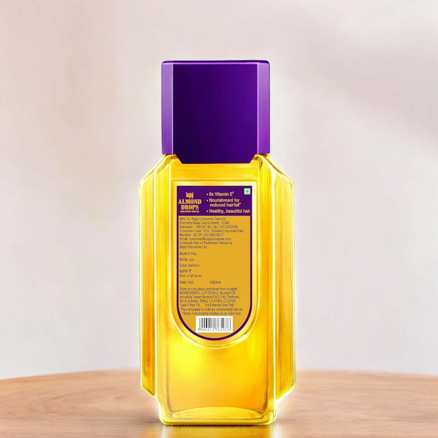 Bajaj Almond Drops Hair Oil – 200ml | Enriched with Natural Almond Oil & Vitamin E | Reduces Hair Fall, Strengthens & Adds Shine | Lightweight & Non-Sticky Formula - Damoo