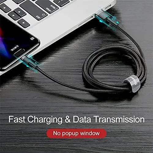 Baseus Cafule Series USB to USB-C Cable 1M – 3A Fast Charging, 480Mbps Data Transfer, Nylon Braided for iPhone 15, iPad, Samsung, Laptops – Grey+Black - Damoo