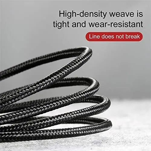 Baseus Cafule Series USB to USB-C Cable 1M – 3A Fast Charging, 480Mbps Data Transfer, Nylon Braided for iPhone 15, iPad, Samsung, Laptops – Grey+Black - Damoo