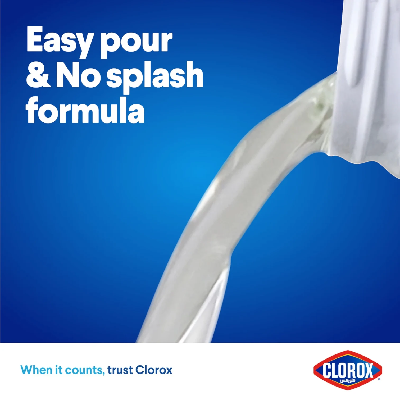 Clorox Platinum Bleach 950ML, Multi-Benefit Thick Formula, Kills 99.9% of Germs, Splash-Less Easy Pour Household Cleaner - Damoo