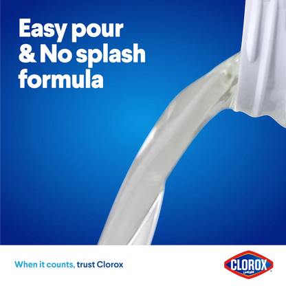 Clorox Platinum Bleach 950ML, Multi-Benefit Thick Formula, Kills 99.9% of Germs, Splash-Less Easy Pour Household Cleaner - Damoo