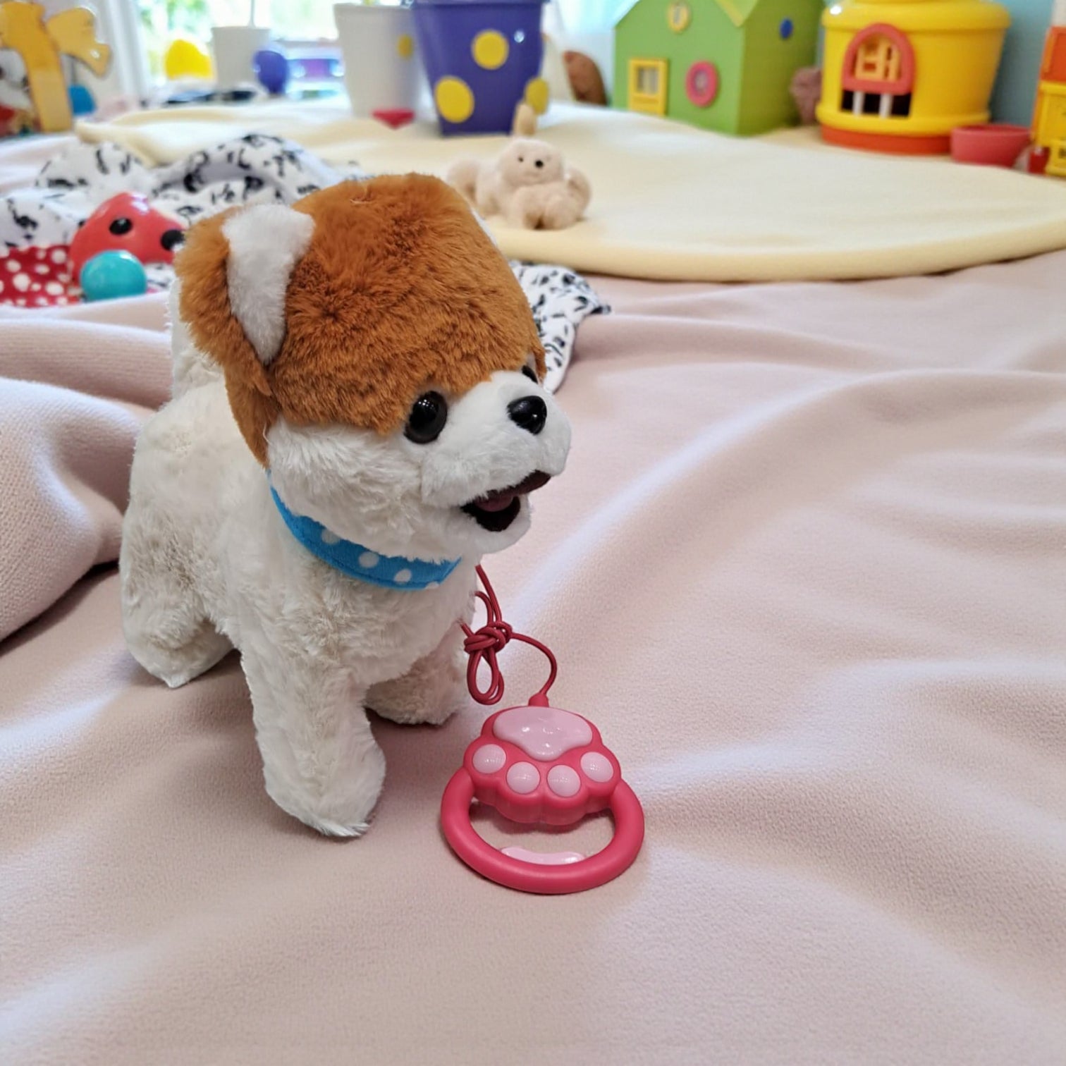 Interactive Walking Singing Puppy Toy with Leash | Battery Operated Wagging Tail Dog Toy for Kids | Realistic Sound & Movement Electronic Pet - Damoo