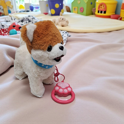 Interactive Walking Singing Puppy Toy with Leash | Battery Operated Wagging Tail Dog Toy for Kids | Realistic Sound & Movement Electronic Pet - Damoo