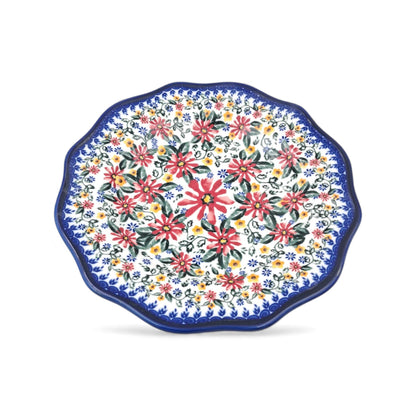 Hand-Painted Ceramic Breakfast Plate 23cm – Boleslawiec Floral Pattern – Stoneware – Microwave & Dishwasher Safe – Durable & Food-Safe Gift Plate