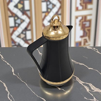 GERMAX Arabic Vacuum Flask 0.6L – Golden Lid | Premium PP Plastic Thermo Coffee & Tea Pot | Keeps Drinks Hot for 12 Hours & Cold for 24 Hours (Copy) - Damoo
