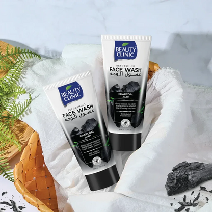 Beauty Clinic Charcoal Face Wash 150ml Tube – Purifying Cleanser with Activated Charcoal for Deep Pore Cleansing, Oil Control, Gentle Exfoliation & Daily Detox – Suitable for All Skin Types - Damoo