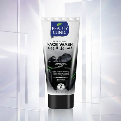 Beauty Clinic Charcoal Face Wash 150ml Tube – Purifying Cleanser with Activated Charcoal for Deep Pore Cleansing, Oil Control, Gentle Exfoliation & Daily Detox – Suitable for All Skin Types - Damoo
