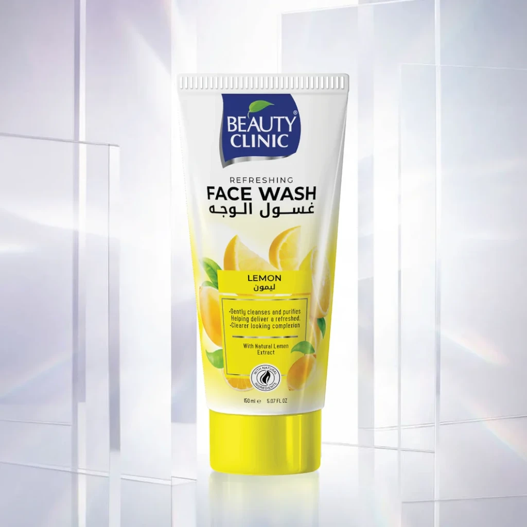 Beauty Clinic Lemon Face Wash – Brightening Cleanser with Vitamin C & Natural Lemon Extract for Radiant, Even Skin Tone, Oil Control & Daily Purification – Suitable for All Skin Types – 150ml Tube - Damoo