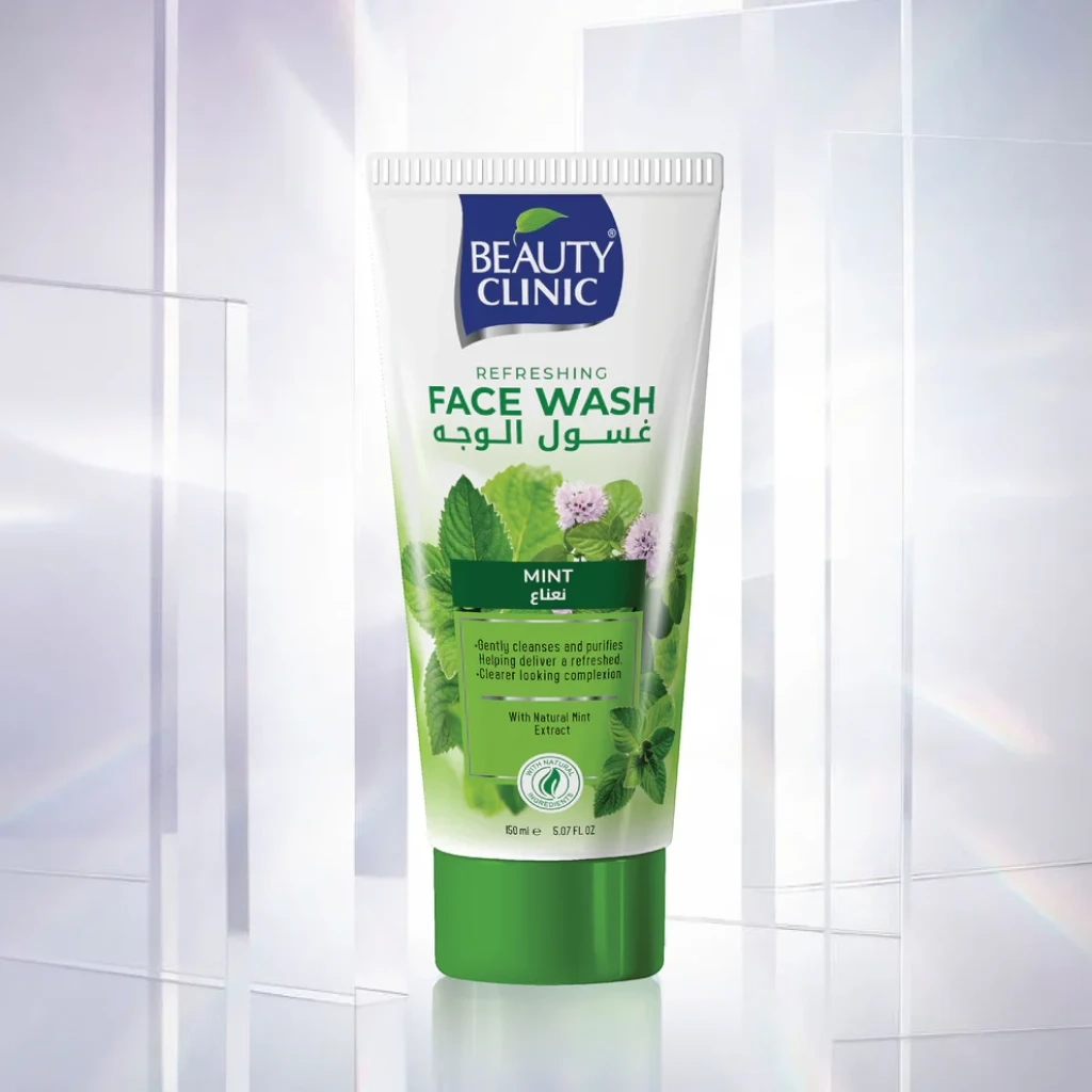 Beauty Clinic Mint Face Wash – 150ml Tube – Revitalizing Facial Cleanser with Vitamin C, Pore-Purifying, Oil Control & Cooling Mint Sensation – Gentle Daily Skincare for Fresh, Clear Complexion - Damoo