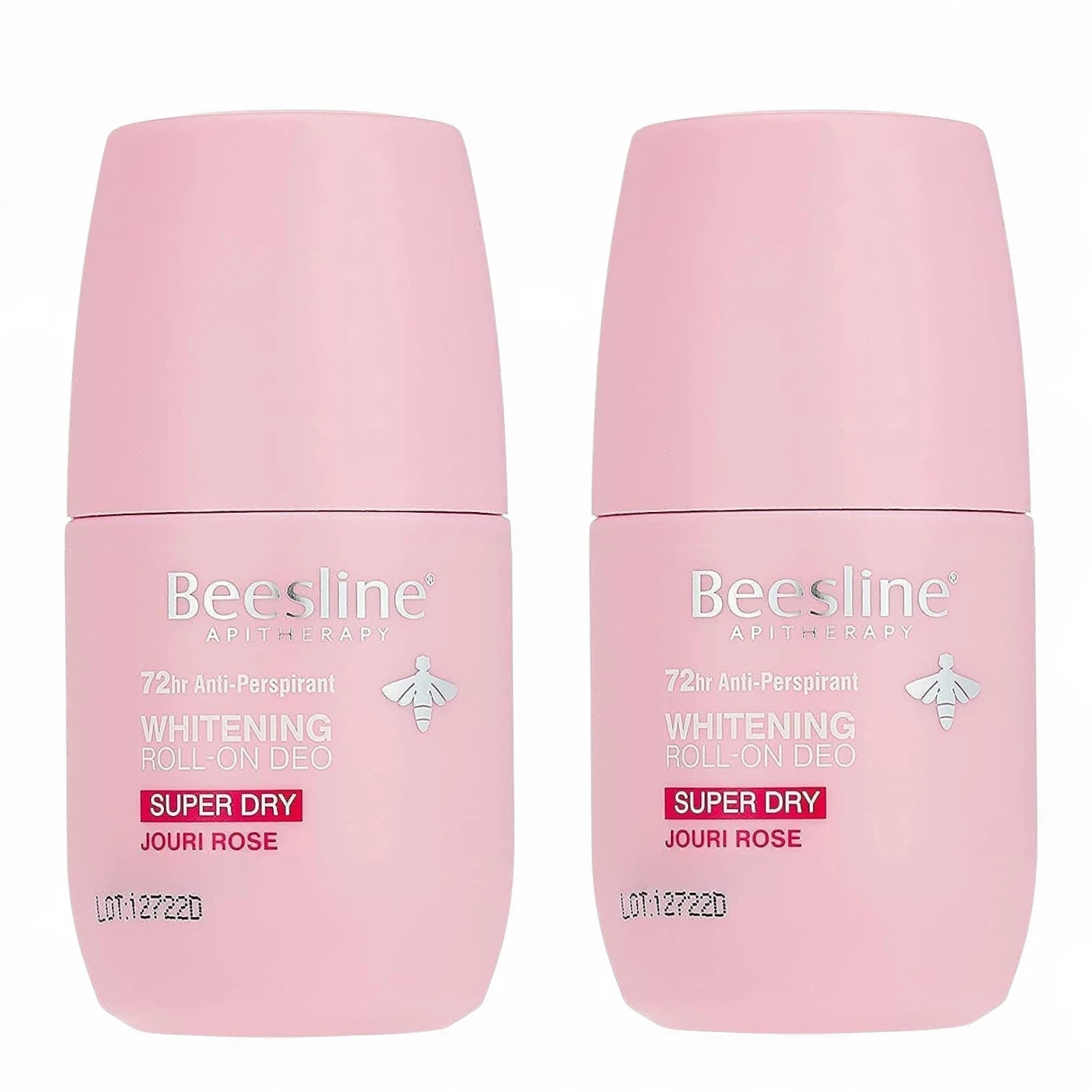 Beesline Natural Whitening Roll-On Deodorant Super Dry Jouri Rose 2 Pcs 50ml | Long-Lasting Odor & Sweat Protection | Natural Formula for Fresh, Smooth Underarms - Damoo