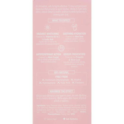 Beesline Natural Whitening Roll-On Deodorant Super Dry Jouri Rose 2 Pcs 50ml | Long-Lasting Odor & Sweat Protection | Natural Formula for Fresh, Smooth Underarms - Damoo