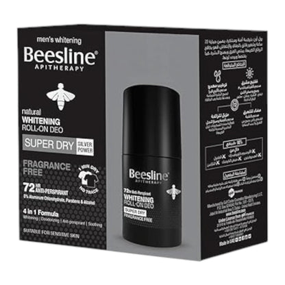 Beesline Roll-On Deodorant Super Dry Fragrance Free 2 Pcs 50ml – 72HR Antiperspirant, Even Skin Tone - Damoo