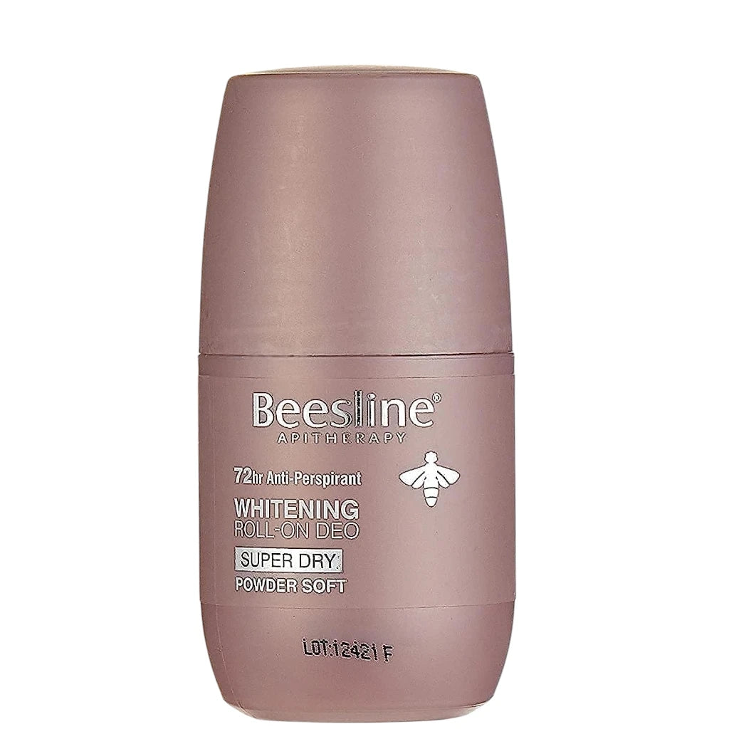 Beesline Whitening Roll-On Deo – Super Dry Powder Soft, 50ml | 72-Hour Anti-Perspirant Protection with Natural Whitening & Soothing Care | Alcohol & Paraben-Free, Sensitive Skin Safe - Damoo