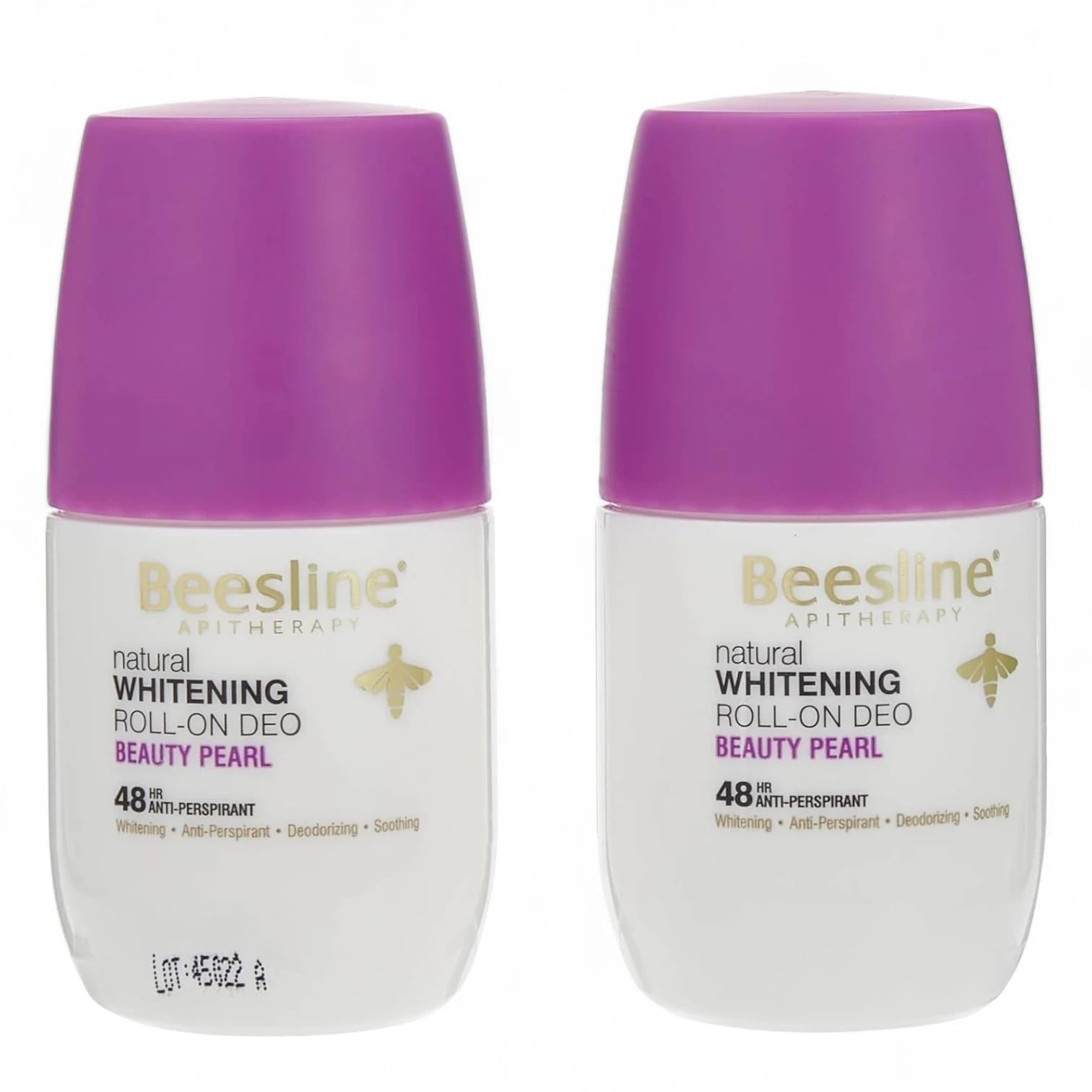 Beesline Whitening Roll-On Deodorant Beauty Pearl – 50ml (1+1 Free) | 48-Hour Anti-Perspirant with Skin Brightening, Odor Control & Teflose Technology – Alcohol & Ammonia Free - Damoo
