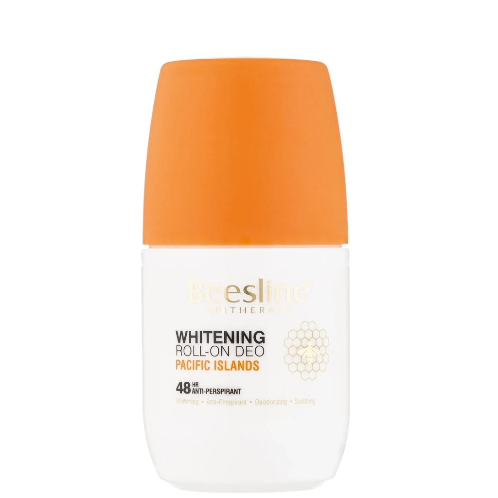 Beesline Whitening Roll-On Deodorant – Pacific Islands Scent, 50ml | 48H Antiperspirant with Natural Brightening & Soothing Ingredients | Alcohol-Free, Paraben-Free, Non-Sticky for Sensitive Skin - Damoo
